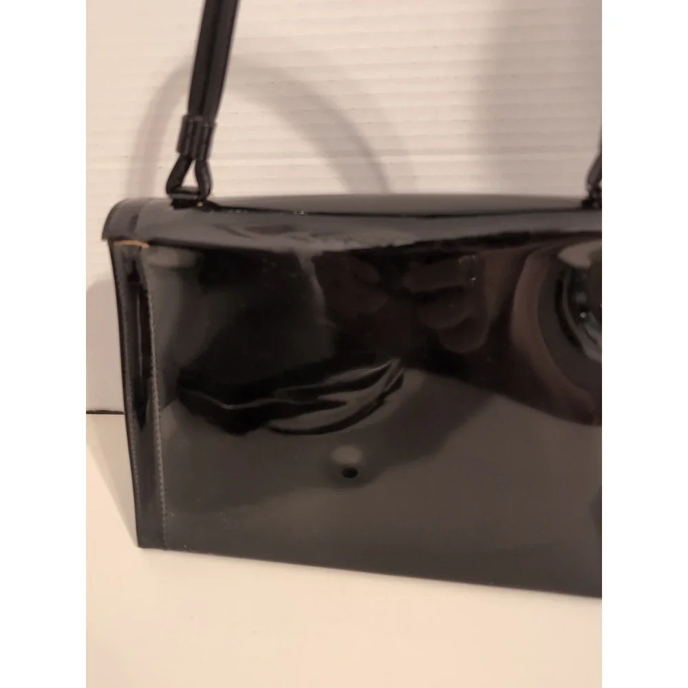 Vintage Theodor of California Black Patent‎ Leather Handbag